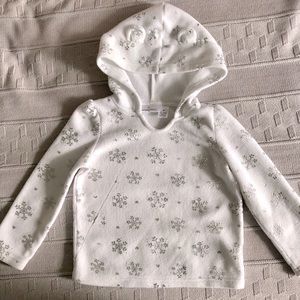 Jumping Beans Hooded Fleece Top Snowflake Jacket